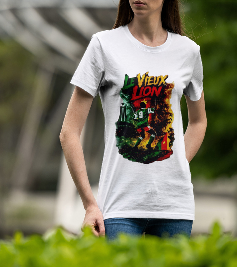 Le Vieux Lion Roger Milla Cameroon Football Icon T-Shirt