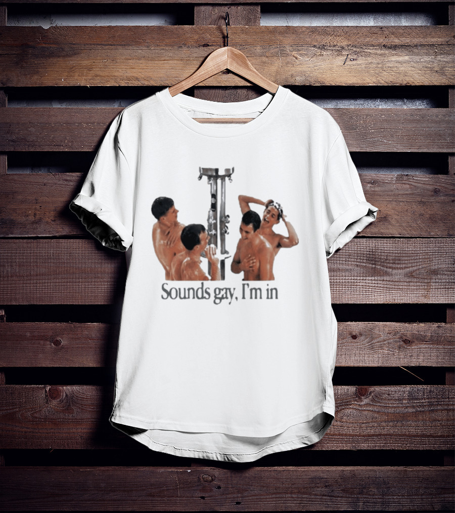 Sounds Gay I'm In Shower Humor Retro Style Men's Group T-Shirt