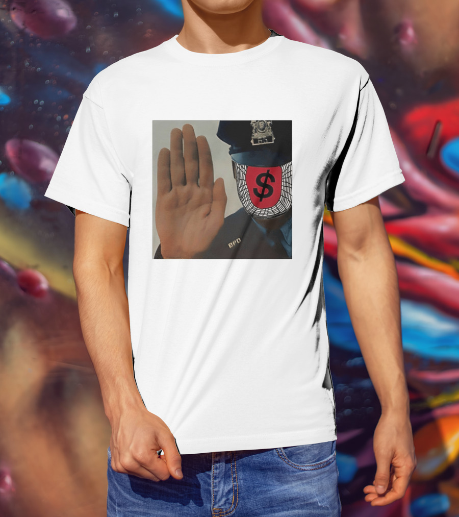 Angel Dust C2tt Album BPD Officer Dollar Symbol Face T-Shirt