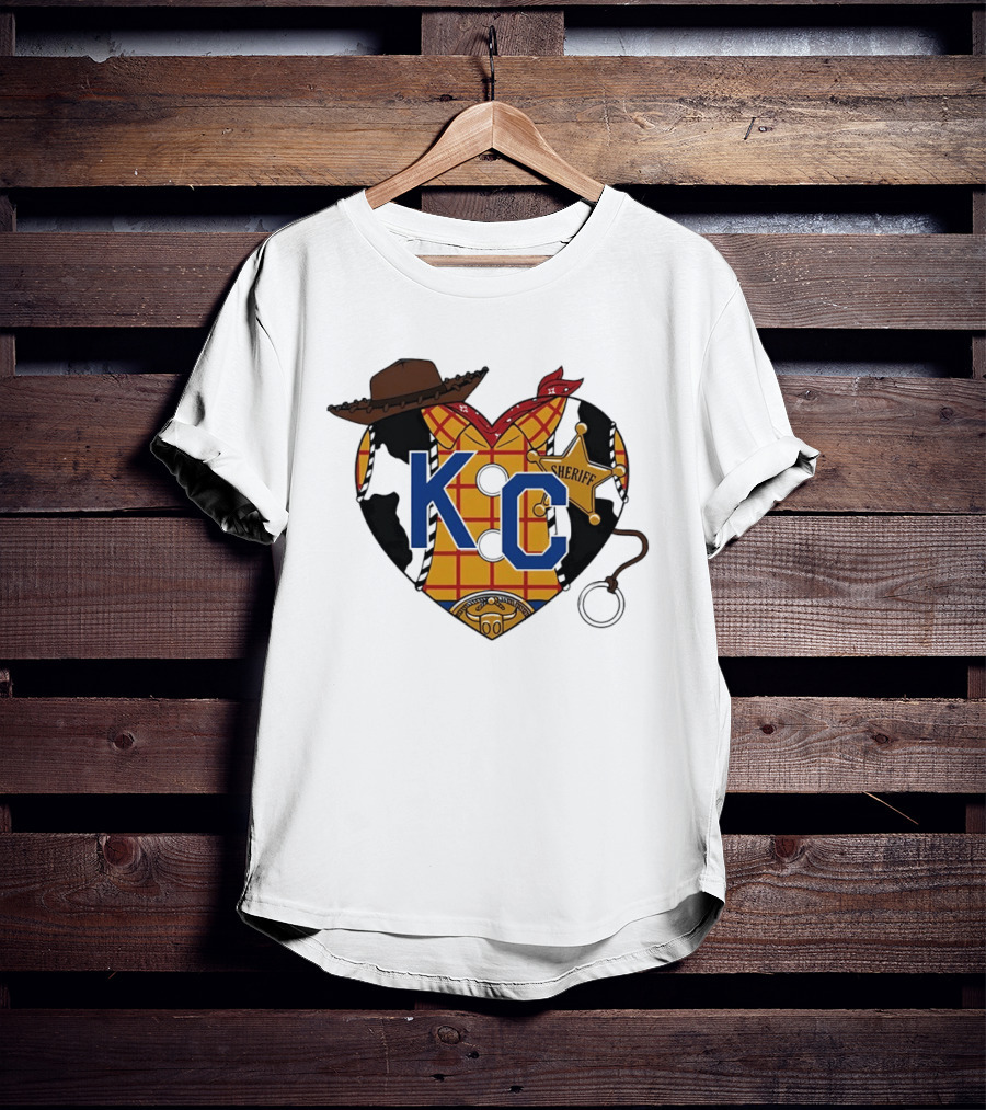 Howdy KC Sheriff Heart Cowboy Hat Plaid Bandana T-Shirt