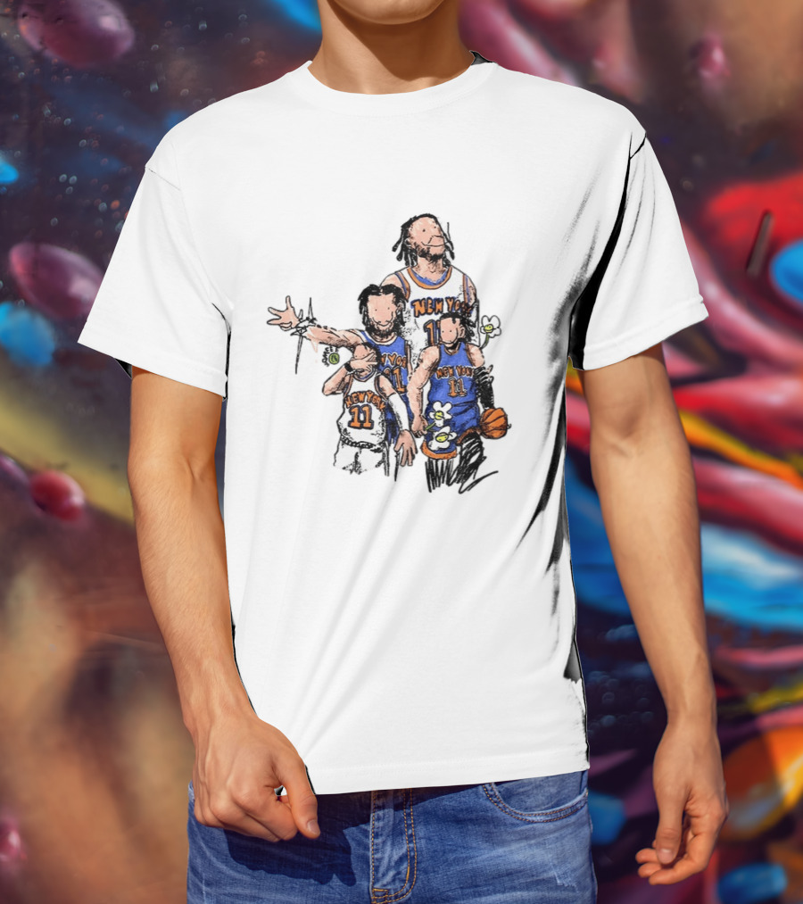 Jalen Brunson New York Knicks Basketball Players 11 Floral T-Shirt