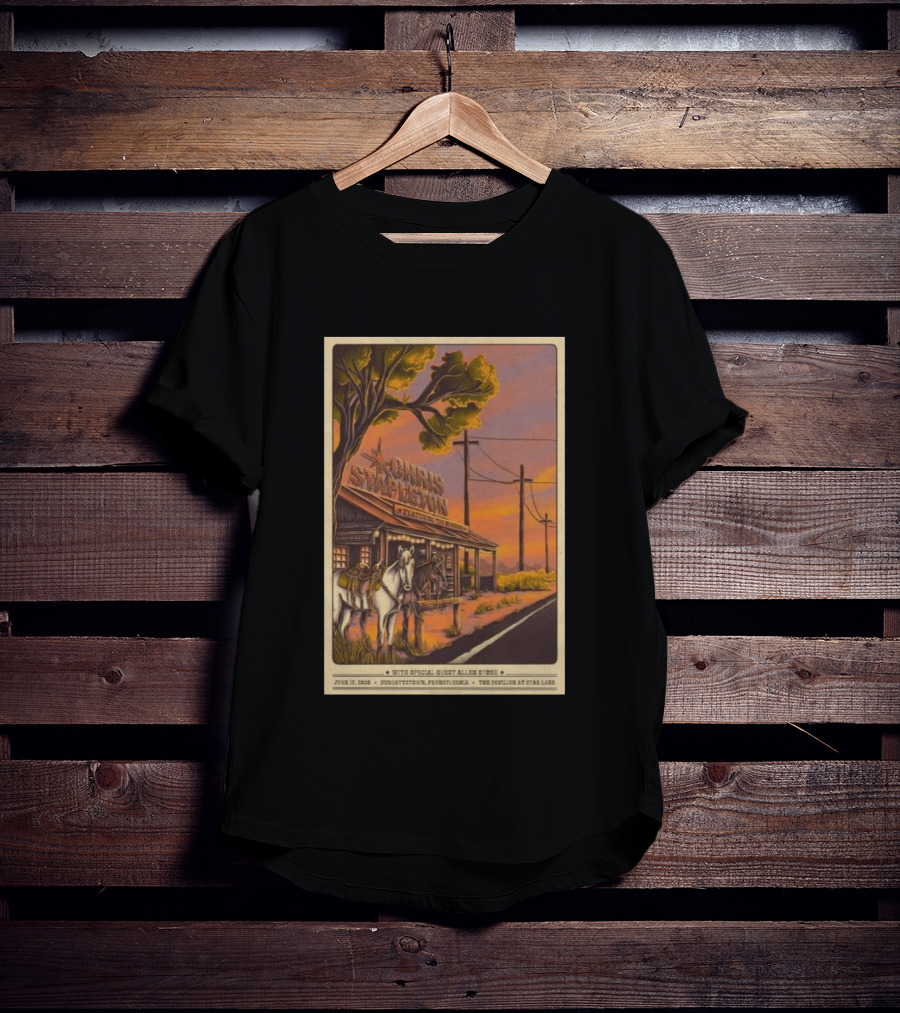 Chris Stapleton Featuring Allen Stone Burgettstown June 17 2026 Pavilion At Star Lake T-Shirt