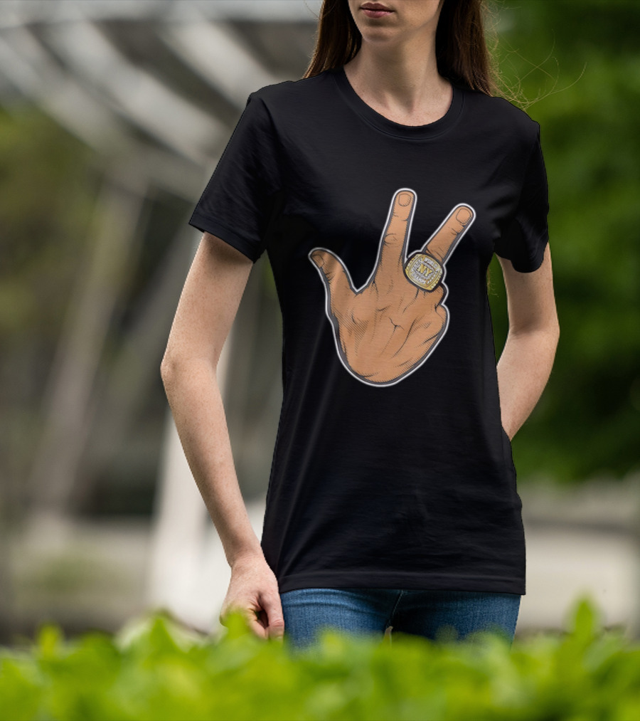 Jalen Brunson New York Knicks 2026 World Champs Ring Gesture T-Shirt