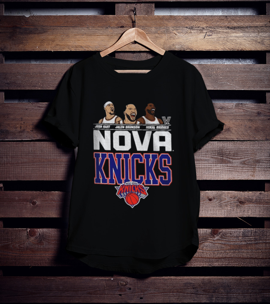 Josh Hart Jalen Brunson Mikal Bridges Nova Knicks New York Basketball T-Shirt