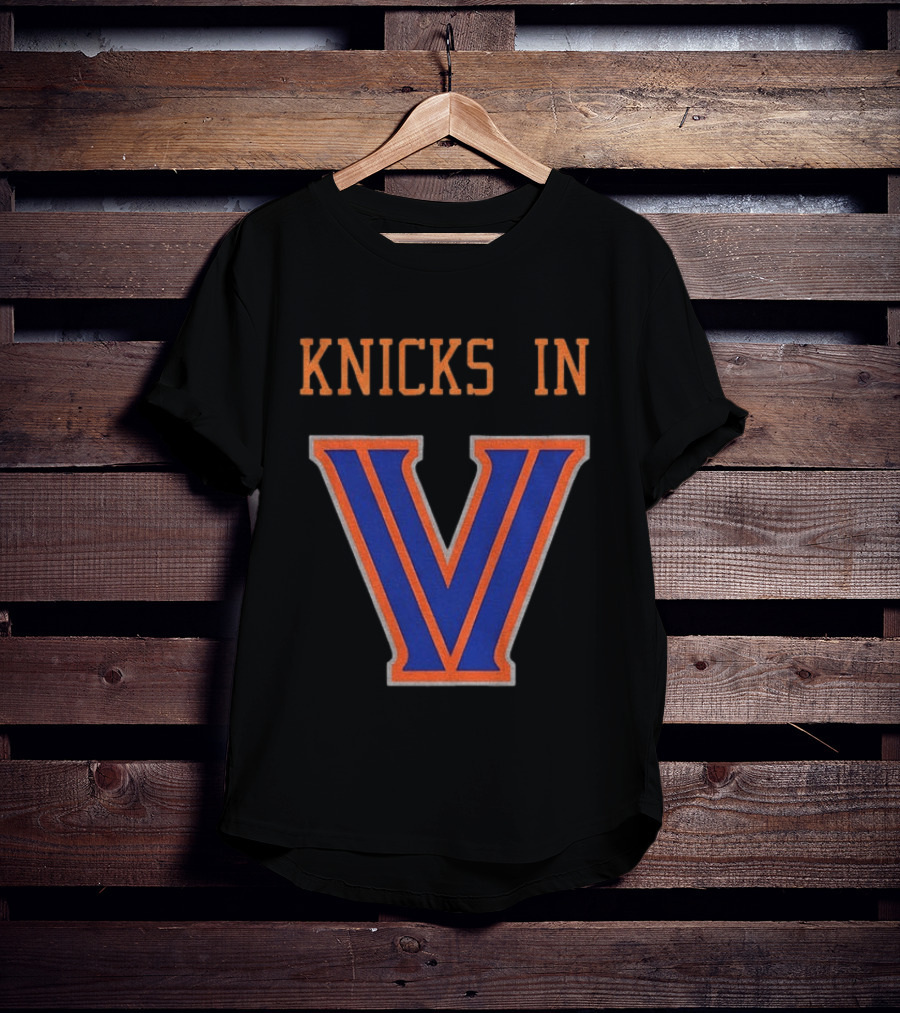 New York Knicks In V Villanova Wildcats Basketball NBA Collaboration T-Shirt