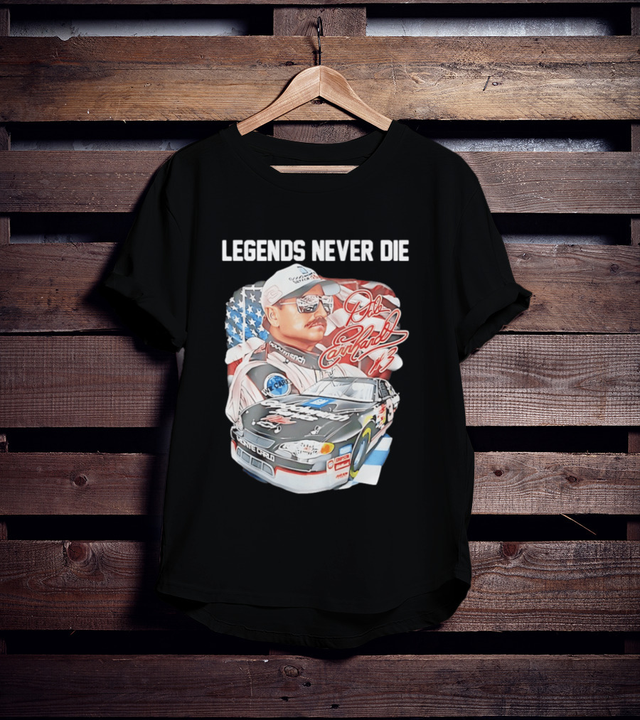 Legends Never Die Dale Earnhardt Monte Carlo Racing Number 3 T-Shirt