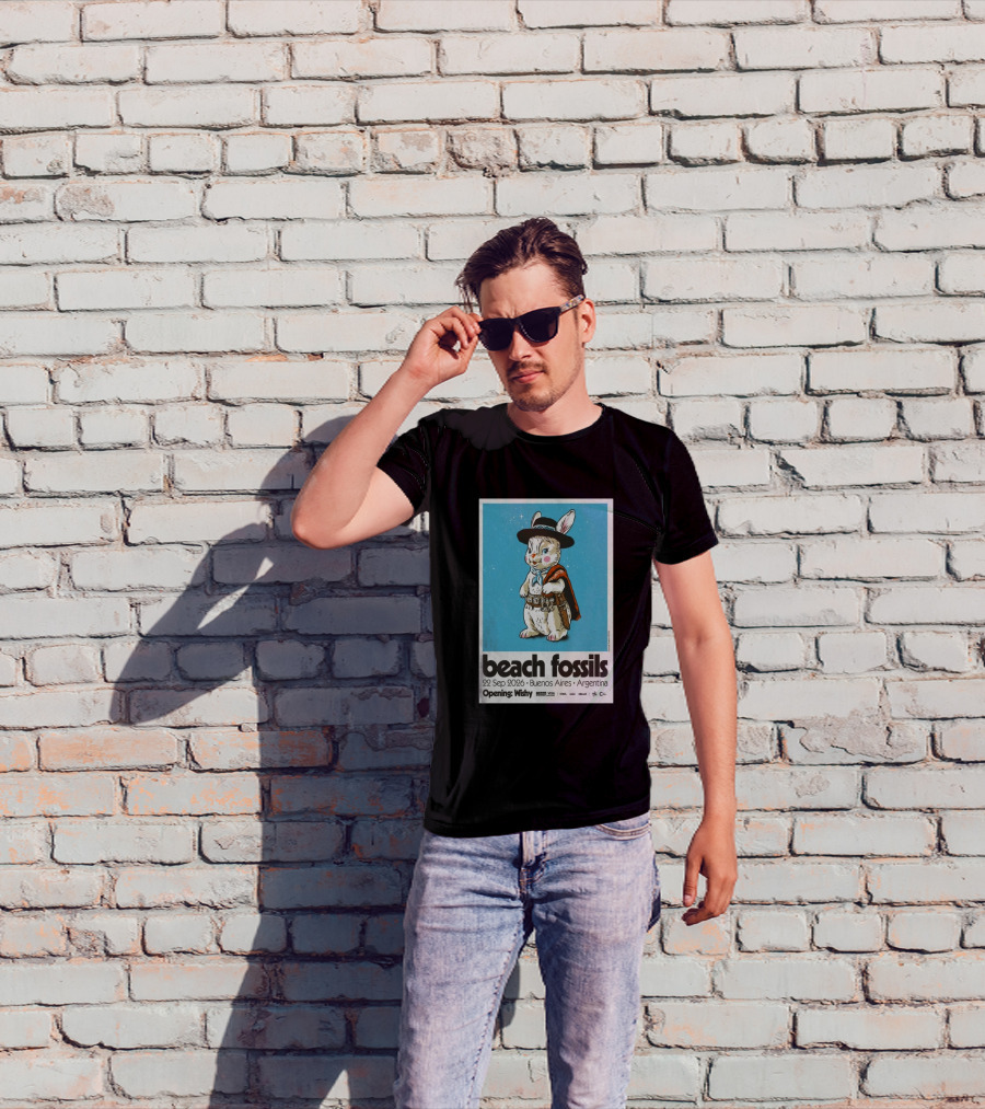 Beach Fossils Buenos Aires 2026 Rabbit Cowboy Concert T-Shirt