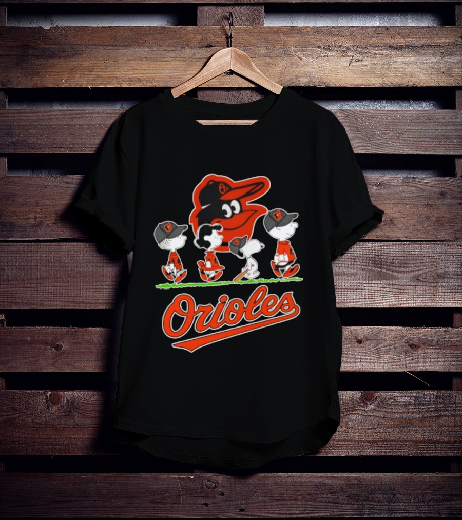Baltimore Orioles Snoopy Charlie Brown Lucy Linus Abbey Road 2026 T-Shirt