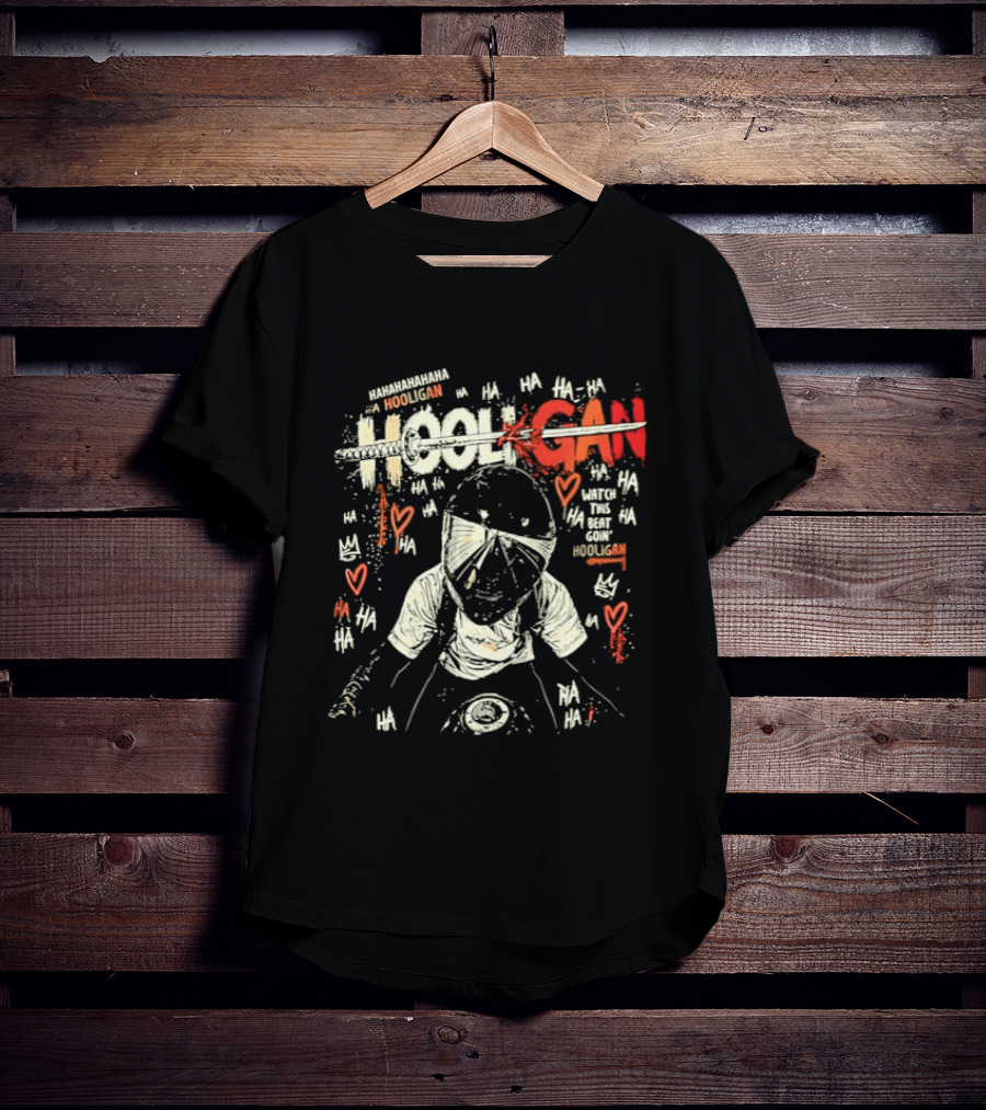 Biker Hooligan This Beat Go In Hooligan Love Hearts T-Shirt