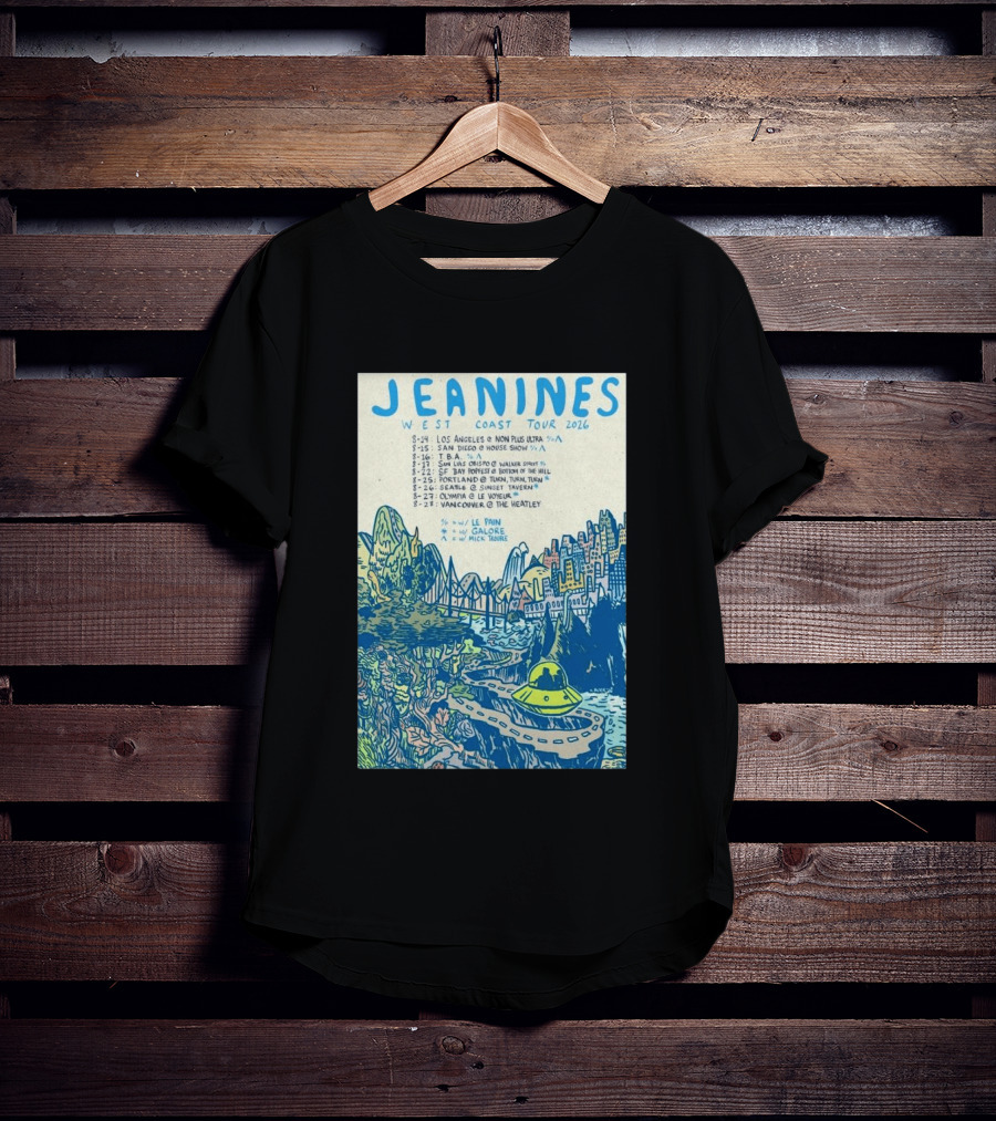 JEANINES West Coast Tour 2026 Cities And Venues T-Shirt