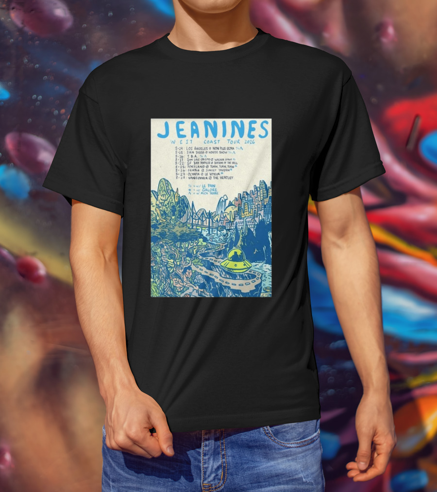 JEANINES West Coast Tour 2026 Cities And Venues T-Shirt