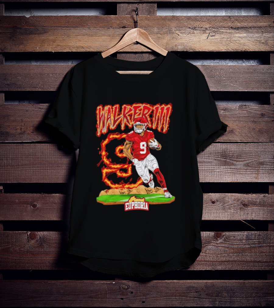 Walker III Kenneth 9 Kansas City Chiefs Flame Euphoria T-Shirt