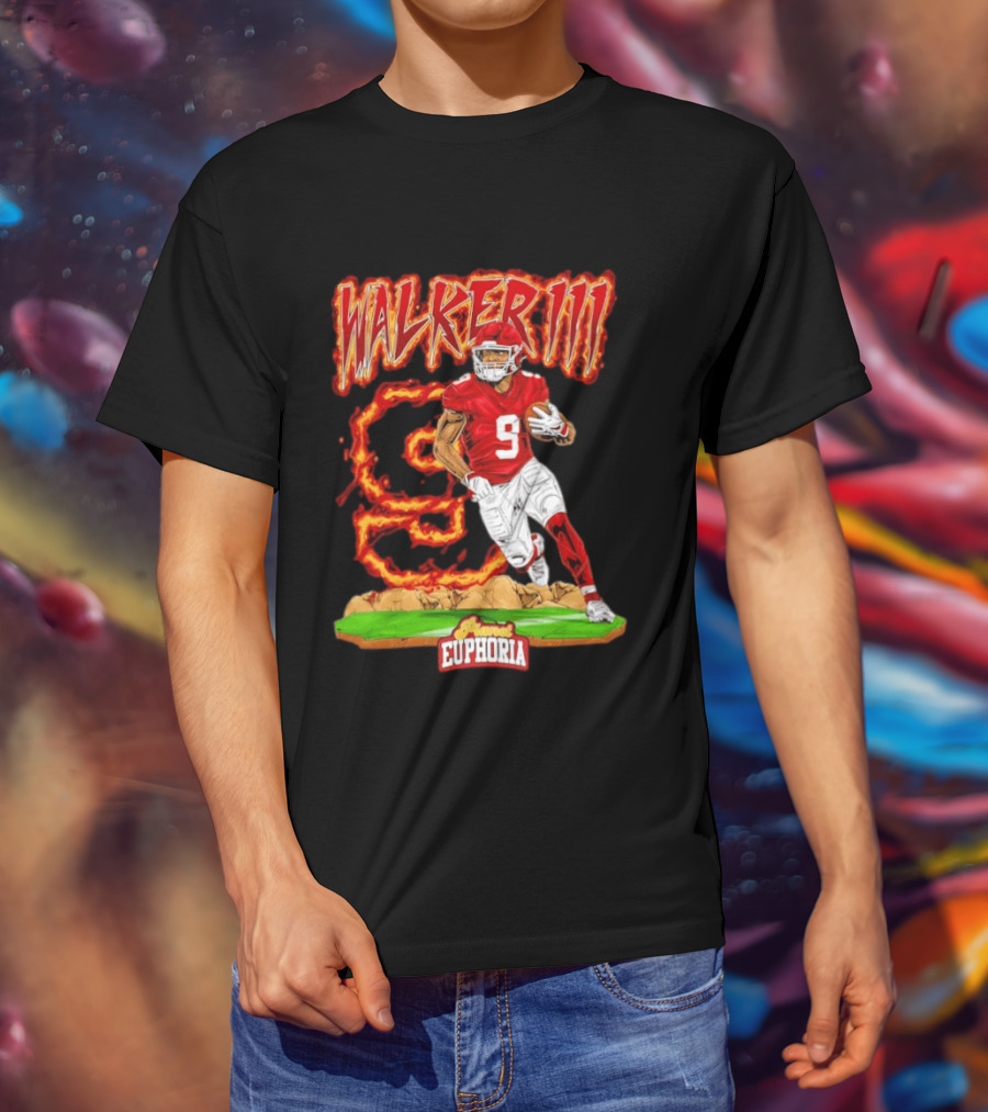 Walker III Kenneth 9 Kansas City Chiefs Flame Euphoria T-Shirt