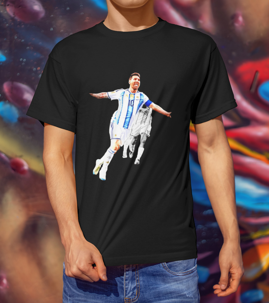 Lionel Messi Number 10 Argentina National Team Iconic Celebration T-Shirt