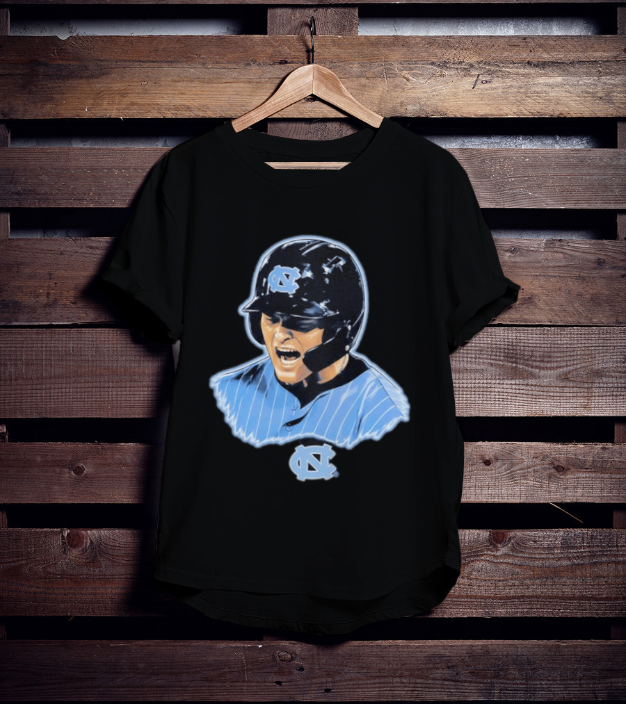 Macon Winslow North Carolina Tar Heels Baseball Player Helmet And Jersey T-Shirt