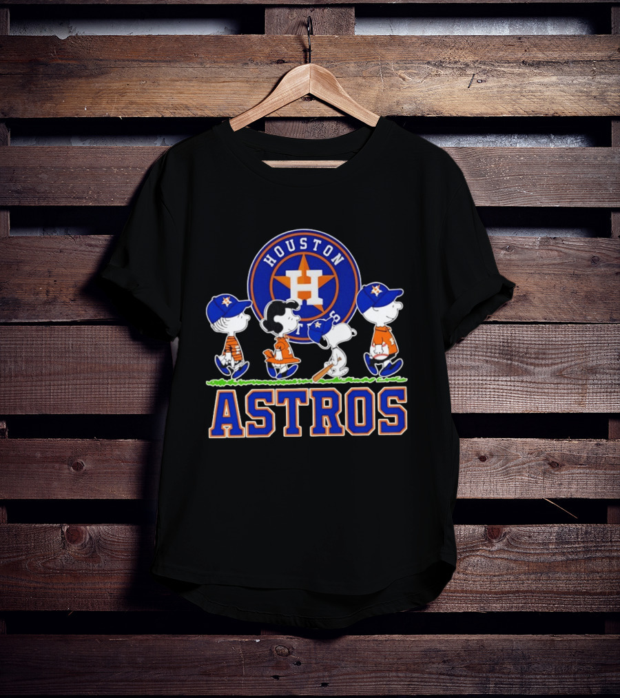 Houston Astros Snoopy Charlie Brown Lucy Linus Abbey Road 2026 T-Shirt