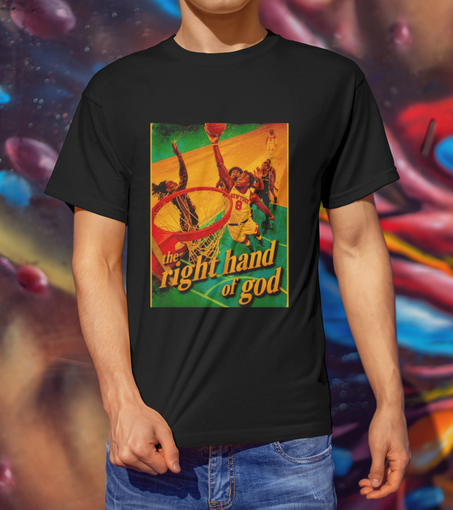 OG Anunoby New York Knicks Basketball The Right Hand Of God 2026 T-Shirt