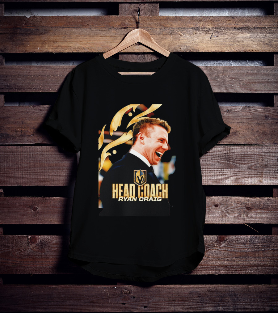 Head Coach Ryan Craig Henderson Silver Knights Golden T-Shirt