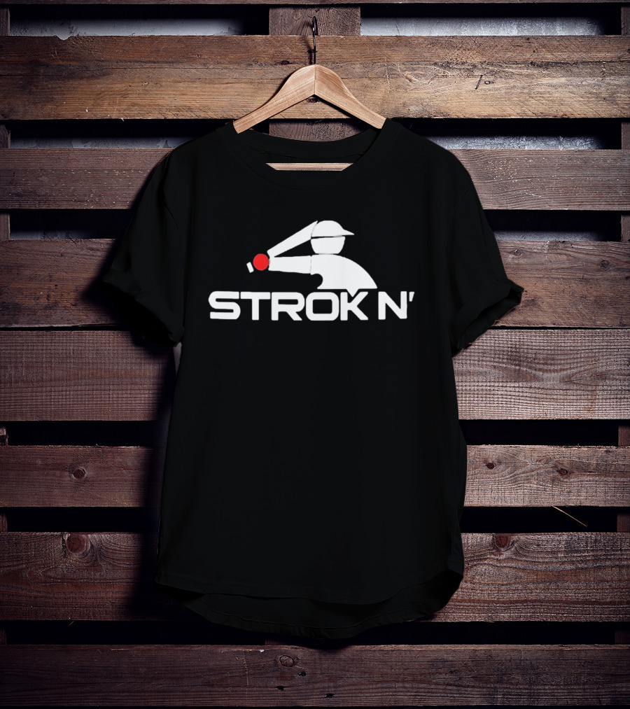 Strokin' Batter Hitting Baseball Player T-Shirt