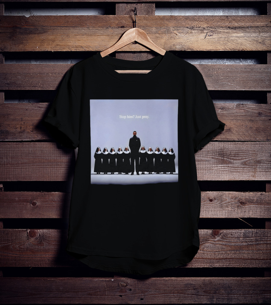 Wemby And The Nuns San Antonio Spurs Basketball Stop Him Just Pray T-Shirt