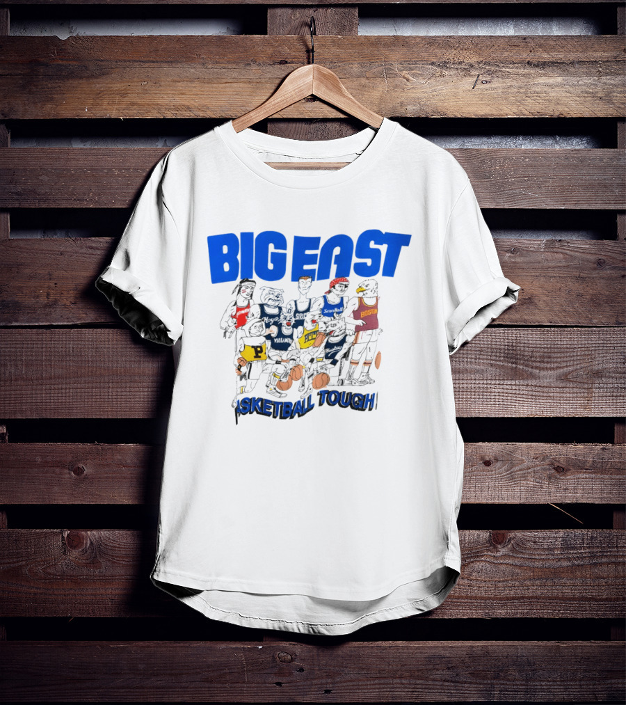 Big East Basketball Teams Boston St John's Syracuse Villanova Pitt Husky Tough T-Shirt