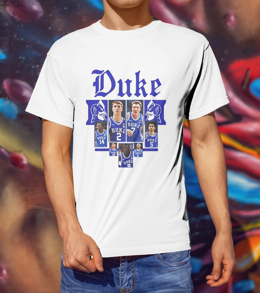 Duke Blue Devils Basketball Team Collage 2025 2026 T-Shirt