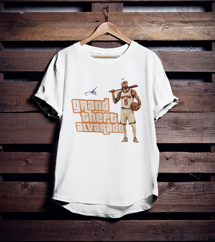 Grand Theft Alvarado New York Knicks Basketball Player T-Shirt