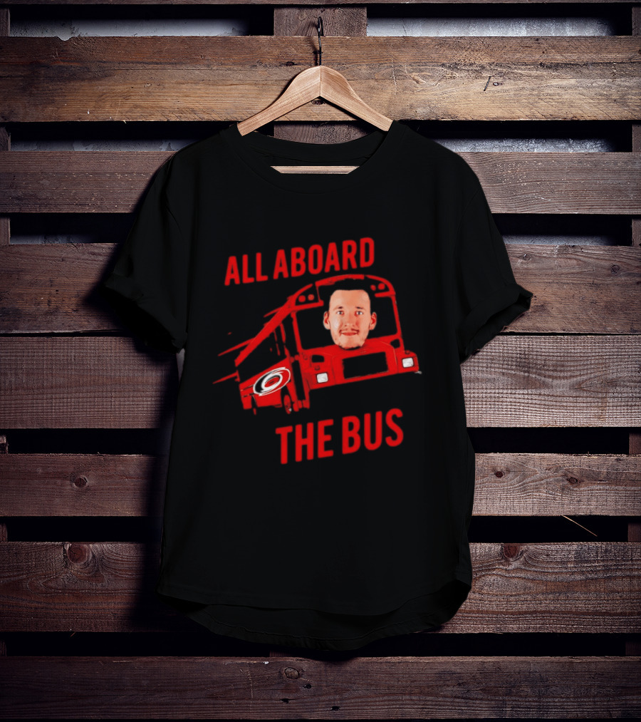 Andrei Svechnikov All Aboard The Bus Carolina Hurricanes NHL Hockey Player T-Shirt