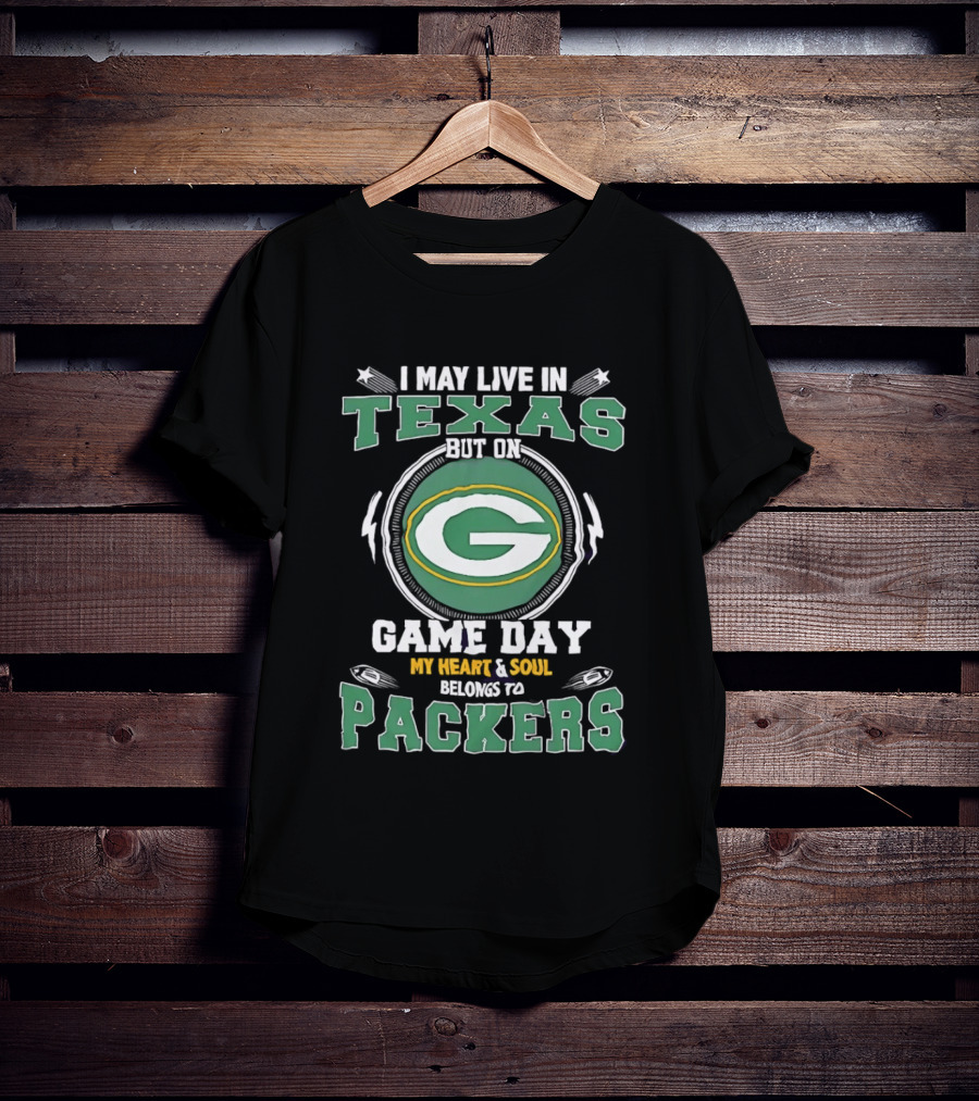 Texas Resident's Heart Belongs To Packers On Game Day T-Shirt