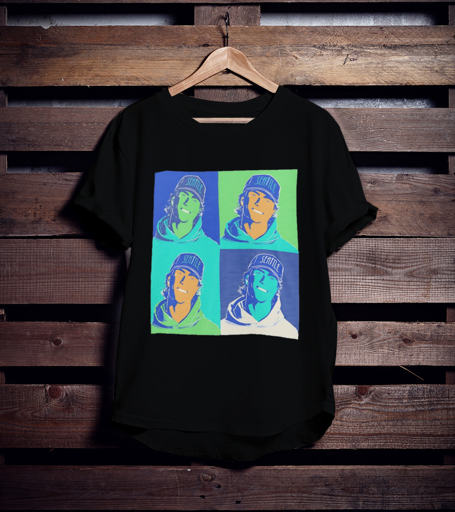 Bryan Woo Seattle Mariners Pop Art MLB Baseball T-Shirt