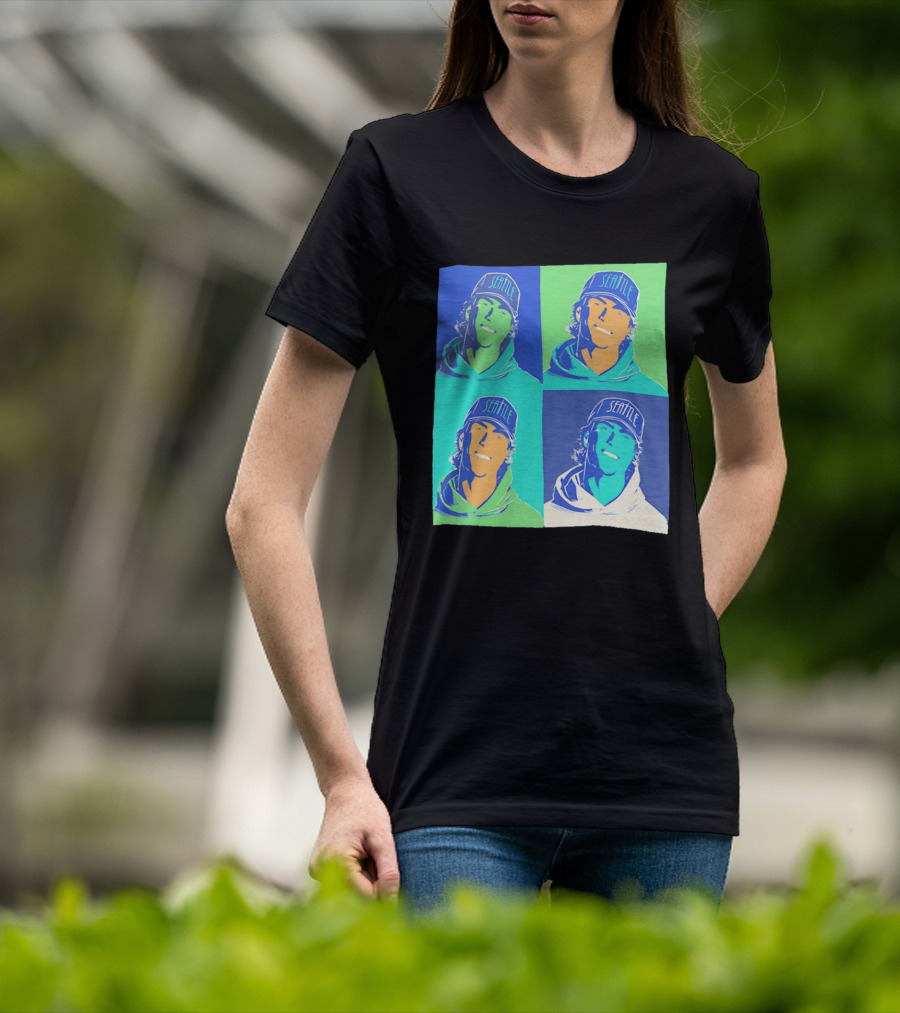 Bryan Woo Seattle Mariners Pop Art MLB Baseball T-Shirt