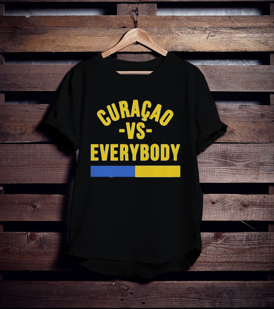 Curaçao VS Everybody Caribbean Island Pride Yellow Blue T-Shirt