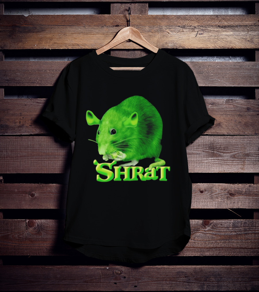 Shrat Chaos Potato Meme Shrek Rat Green Rodent Hybrid T-Shirt