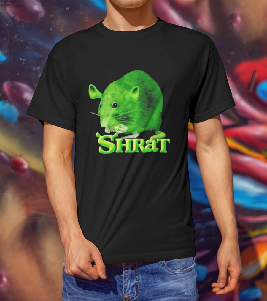 Shrat Chaos Potato Meme Shrek Rat Green Rodent Hybrid T-Shirt