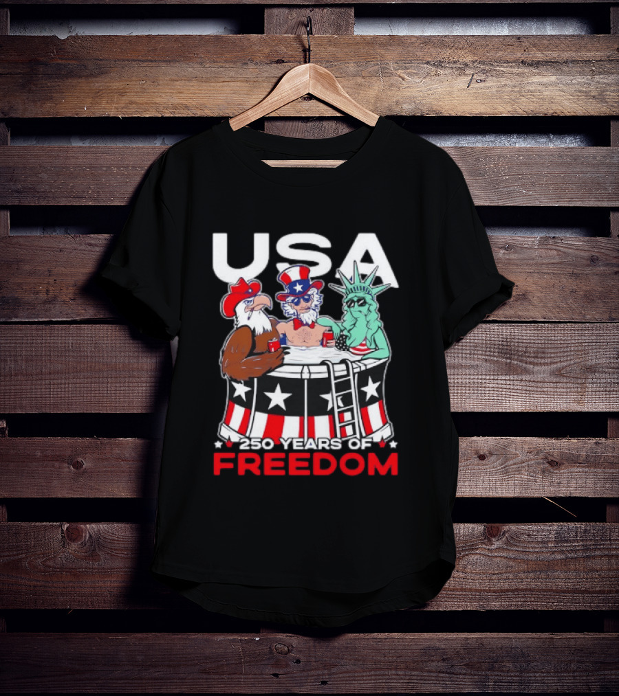 USA Eagle Uncle Sam Statue Of Liberty 250 Years Of Freedom T-Shirt