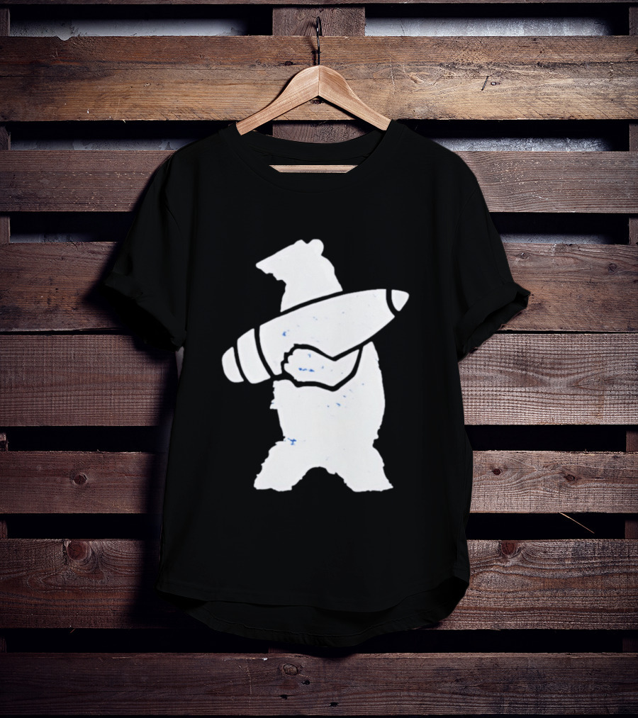 Bear Holding Artillery Shell Military Corporal T-Shirt