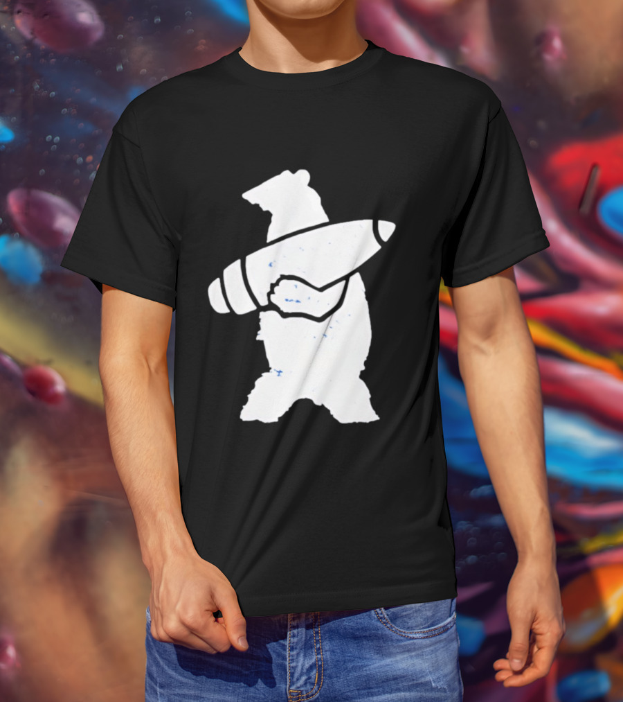 Bear Holding Artillery Shell Military Corporal T-Shirt