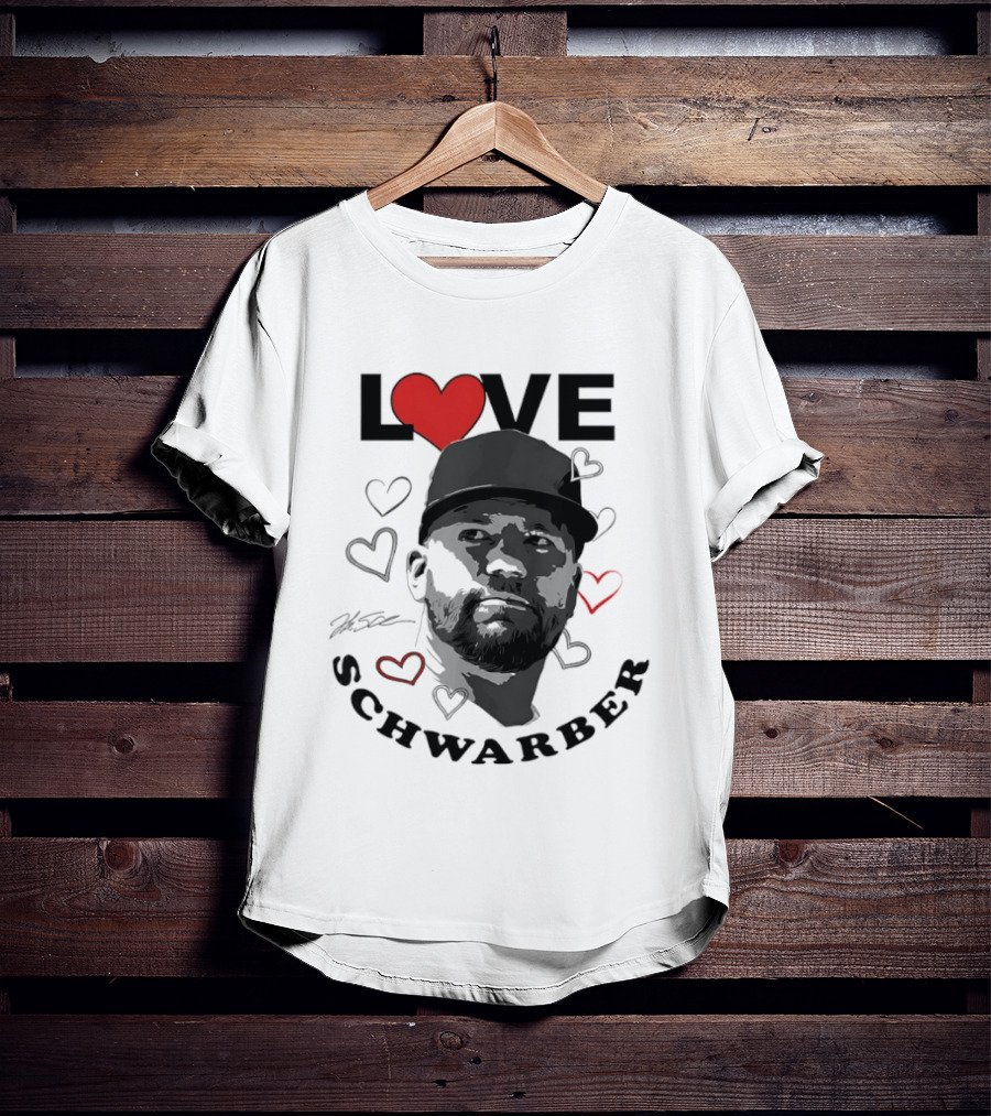 Love Kyle Schwarber Philadelphia Baseball Heart T-Shirt