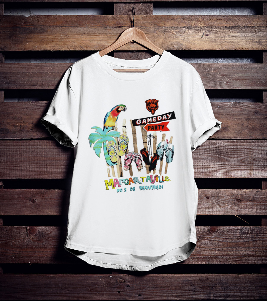 Chicago Bears Margaritaville Gameday Party No Shoes Required T-Shirt