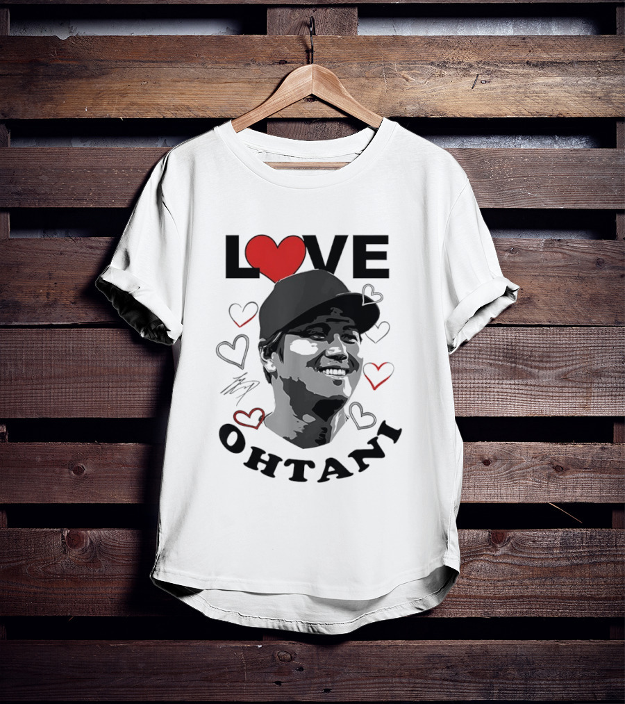 Love Shohei Ohtani Baseball Heart Los Angeles T-Shirt