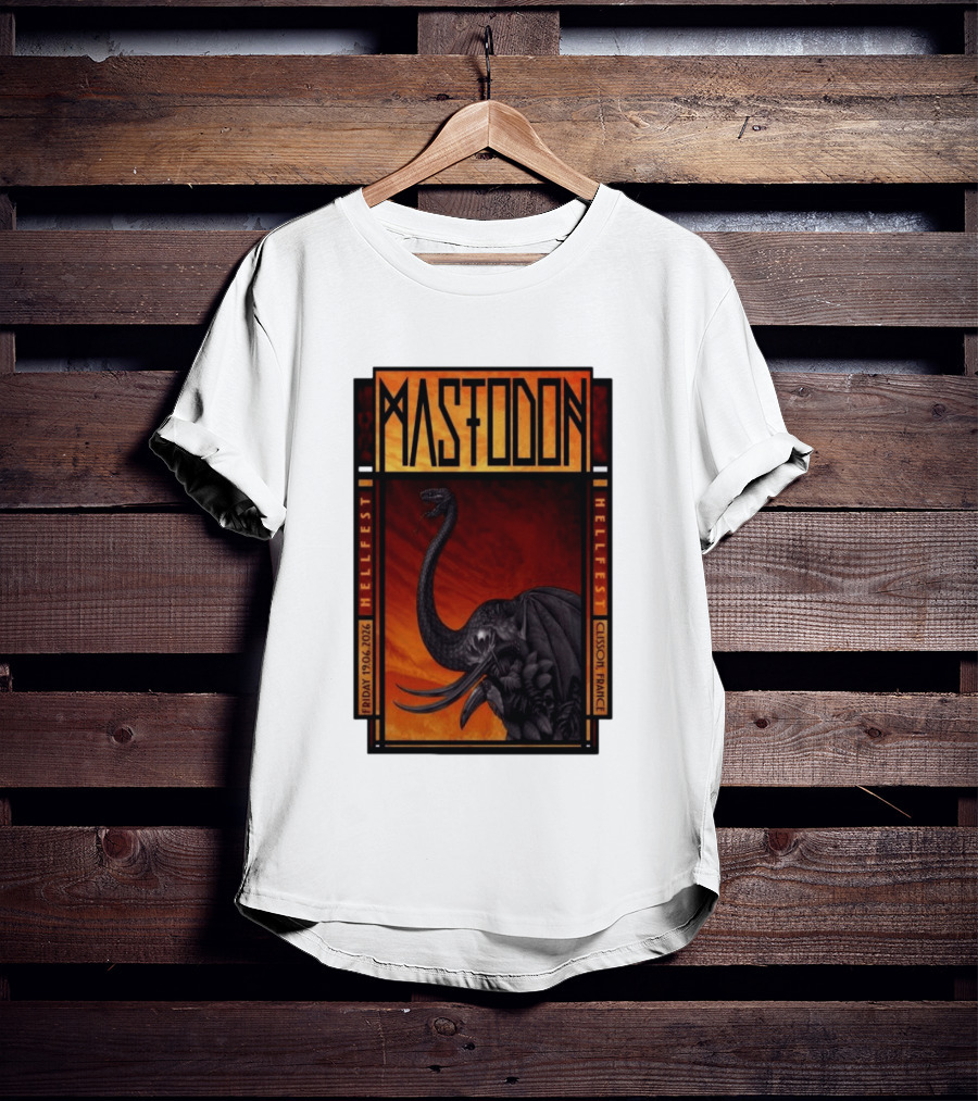 Mastodon Hellfest Clisson France June 19 2026 Dragon T-Shirt