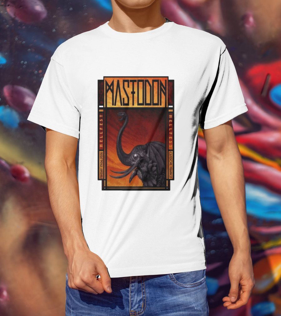 Mastodon Hellfest Clisson France June 19 2026 Dragon T-Shirt