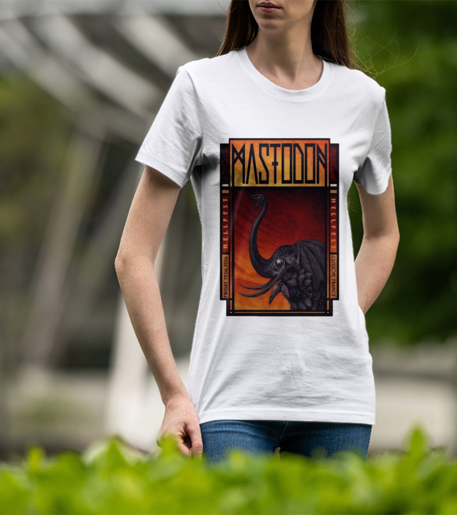 Mastodon Hellfest Clisson France June 19 2026 Dragon T-Shirt