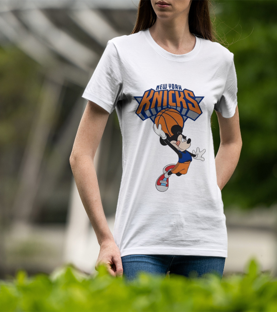 Mickey Mouse NBA New York Knicks Basketball Player Disney T-Shirt