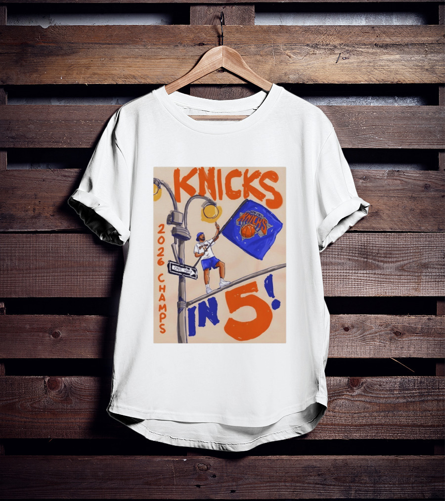 Jalen Brunson New York Knicks 2026 Champs Knicks In 5 Basketball Team T-Shirt
