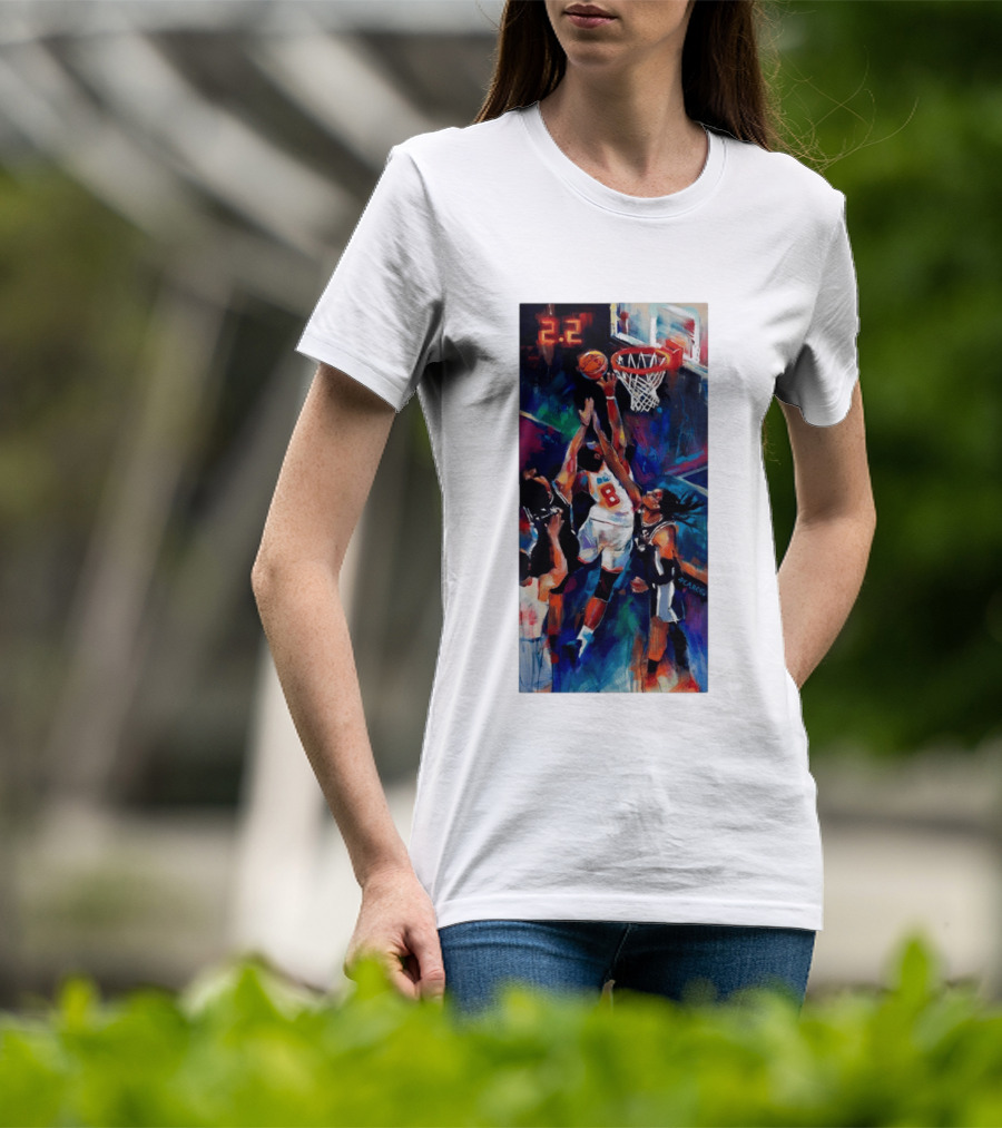 OG Anunoby Tip In 2.2 New York Knicks NBA Basketball Player Action T-Shirt