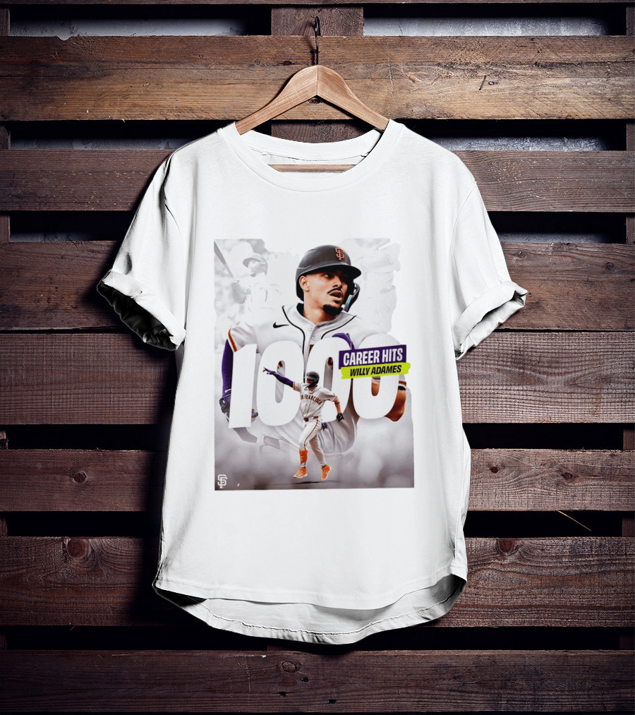 Willy Adames 1000 Career Hits San Francisco T-Shirt