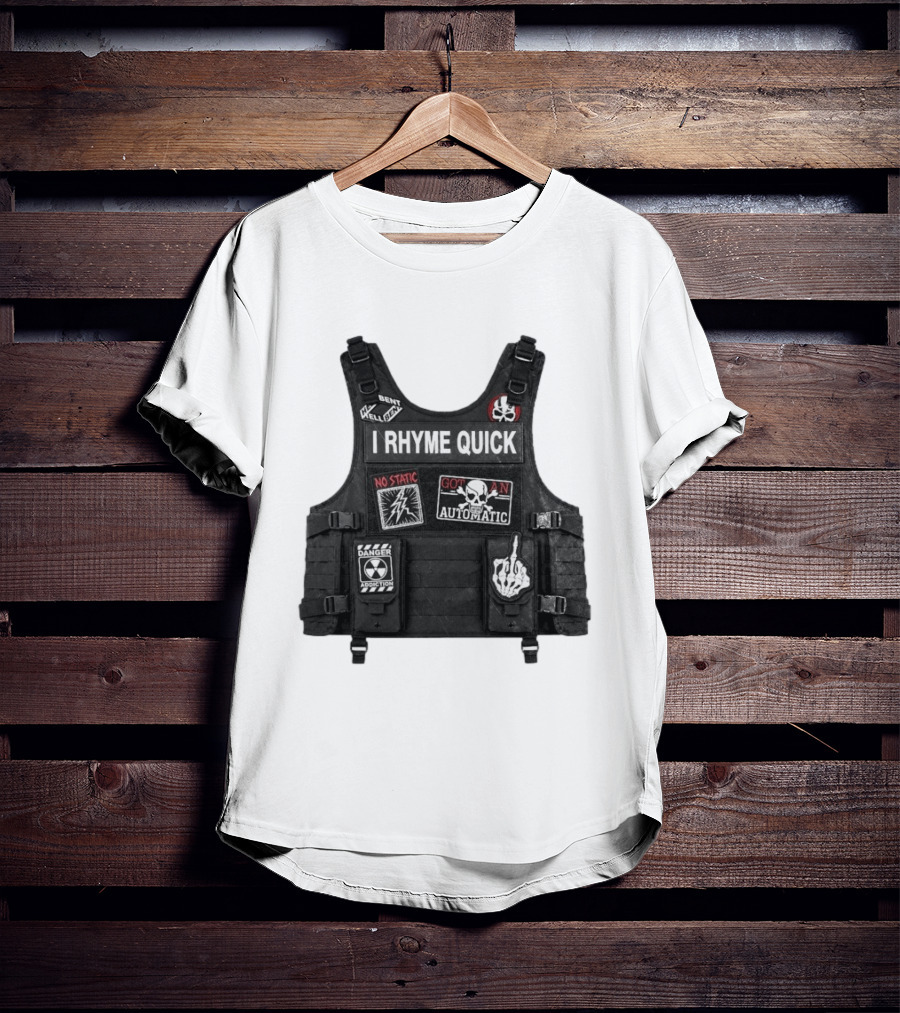 Hellbent Records I Rhyme Quick No Static Got An Automatic Danger Addiction T-Shirt