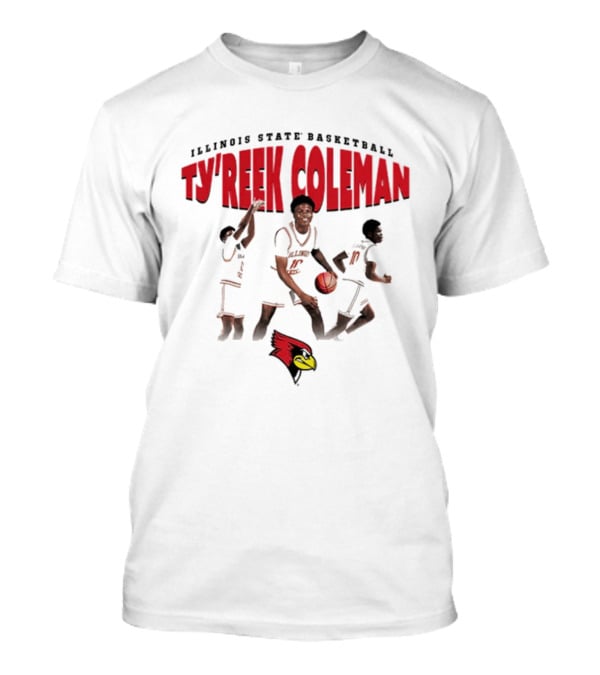 Illinois State Basketball Ty'Reek Coleman Redbirds T-Shirt