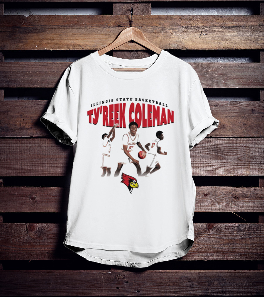 Illinois State Basketball Ty'Reek Coleman Redbirds T-Shirt